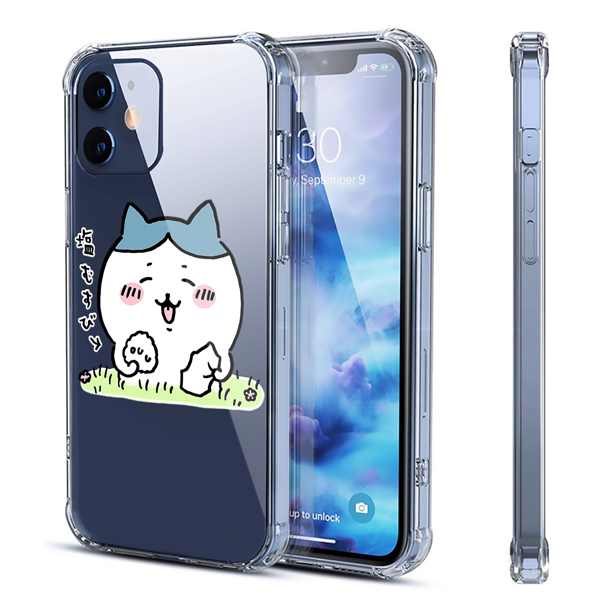 （画像用） ちいかわ ハチワレ Chii-kawa hachiware 【iPhone 12シリーズ対応】透明スマホケース（クリアソフトケース）